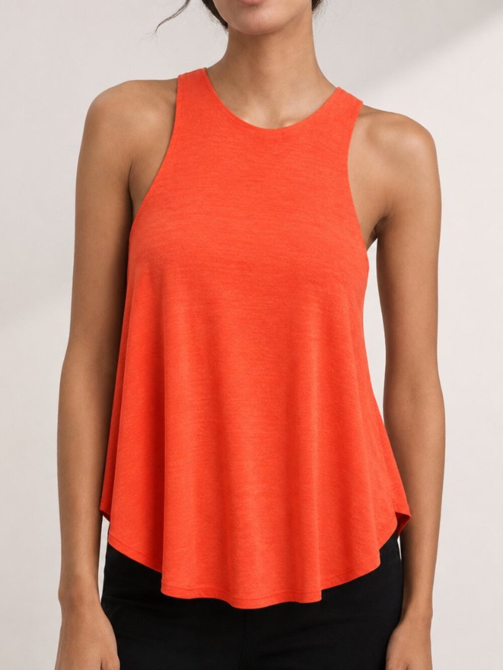 Aritzia Wilfred Free Burnette Trapeze Tank Top Shocking Orange M NWT